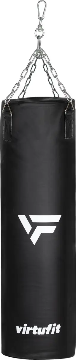 Virtufit Kickboksset Senior - Bokszak & Bokshandschoenen 25kg - Zwart/Wit