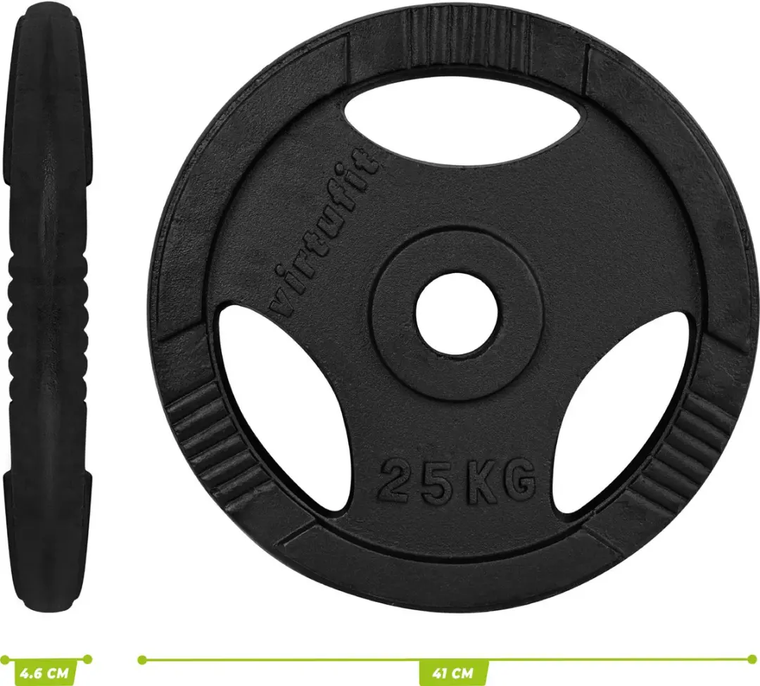 VirtuFit Olympische Halterschijf 25kg - 50mm - Zwart