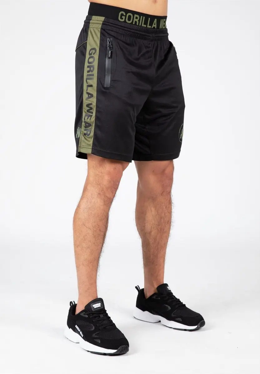 Gorilla Wear Atlanta Shorts 4XL/5XL - Zwart/Groen