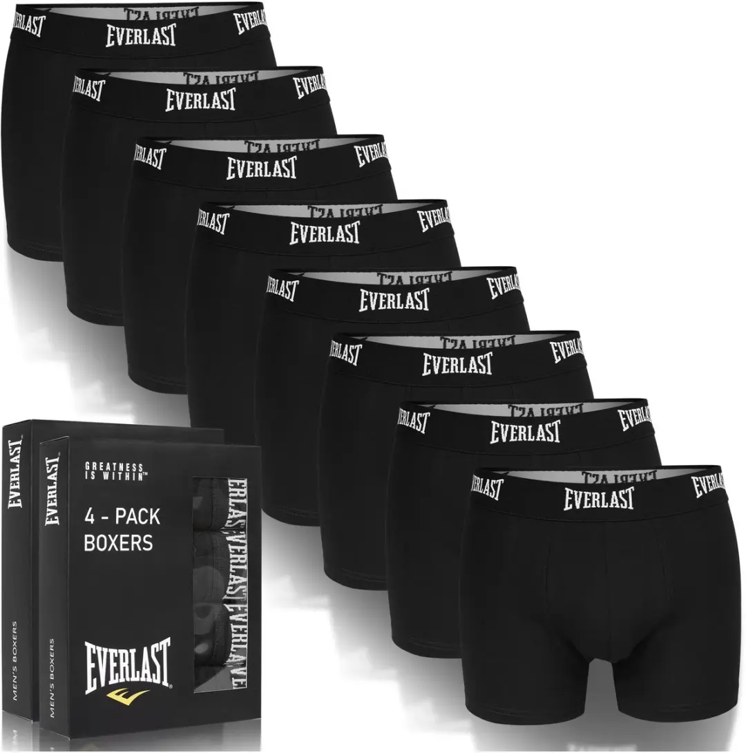 Everlast Bokser Majtki 8 Stuks - M - Zwart