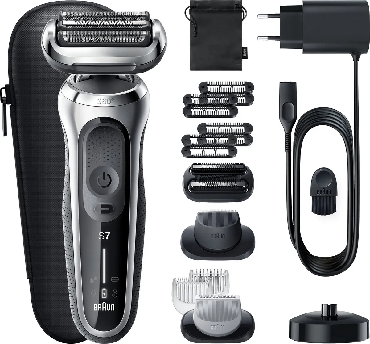 Braun Series 7 71-S4862cs Elektrisch Scheerapparaat - 3 Opzetstukken - Zilver