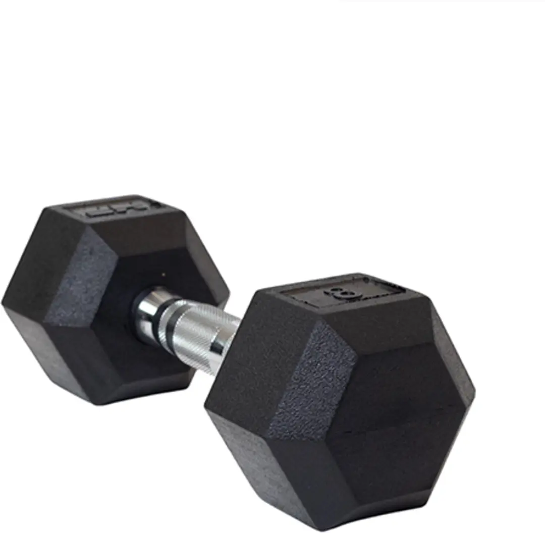 Muscle Power Hexa Dumbbell 8 kg - Chroom/Zwart