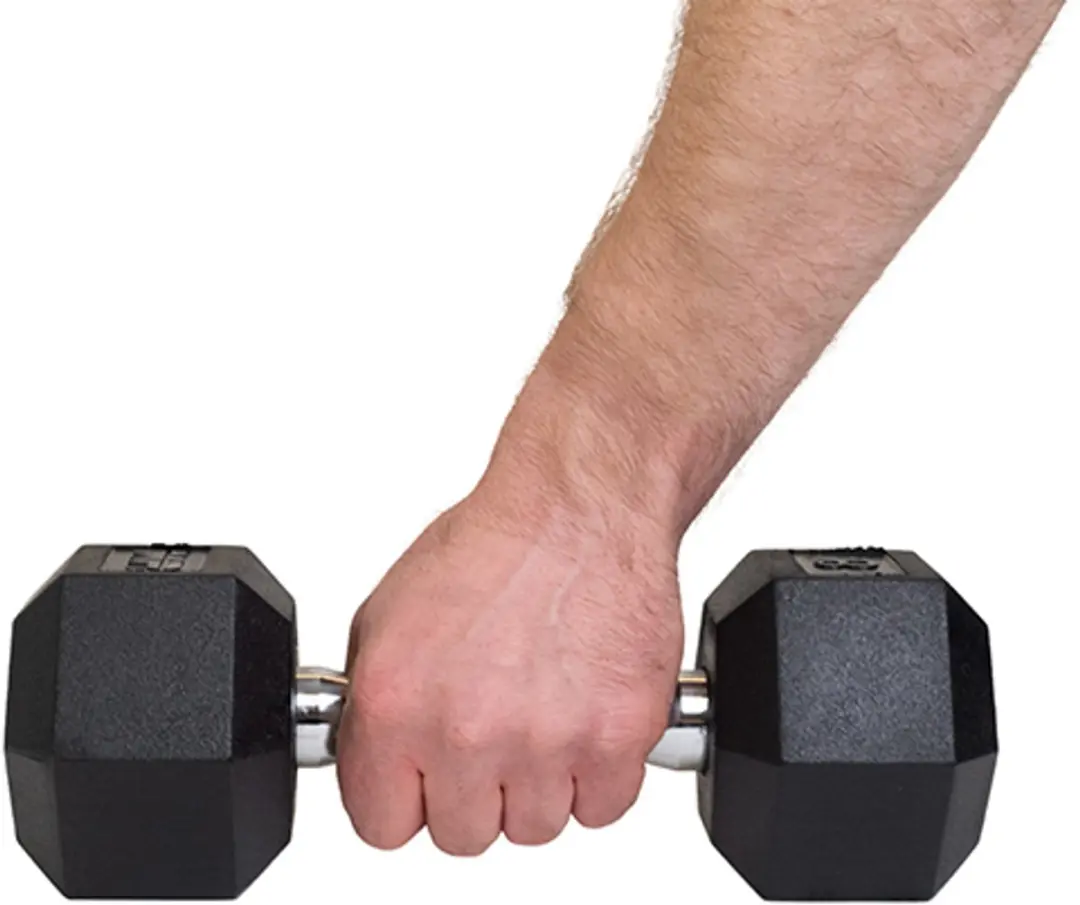 Muscle Power Hexa Dumbbell 8 kg - Chroom/Zwart