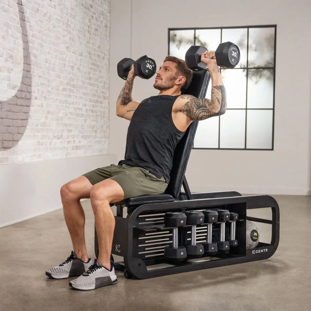 Centr Fusion Bench Verstelbare Fitnessbank - Zwart