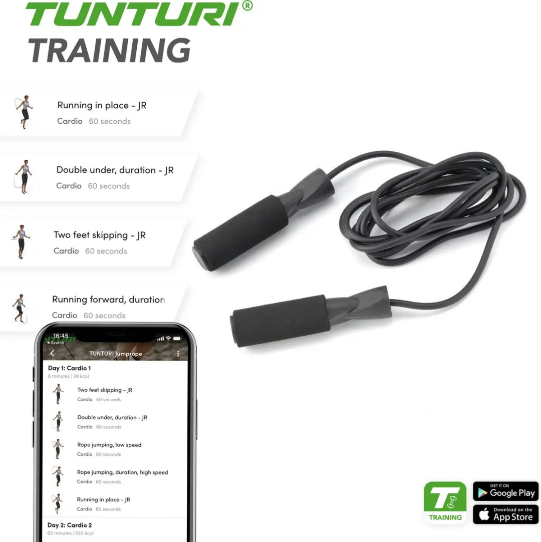Tunturi Speed Springtouw - Zwart