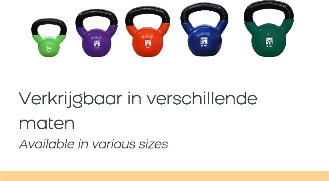 Orange Gym Vinyl Kettlebell 6KG - Paars