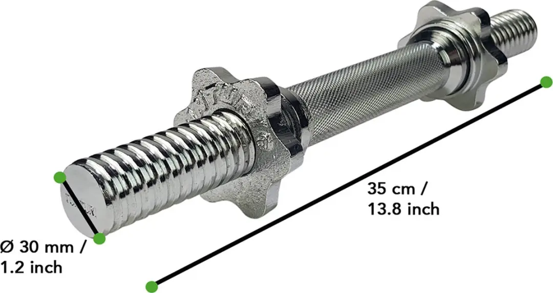 Tunturi Dumbellset 10kg - 1 Halterstang 30mm - Zwart