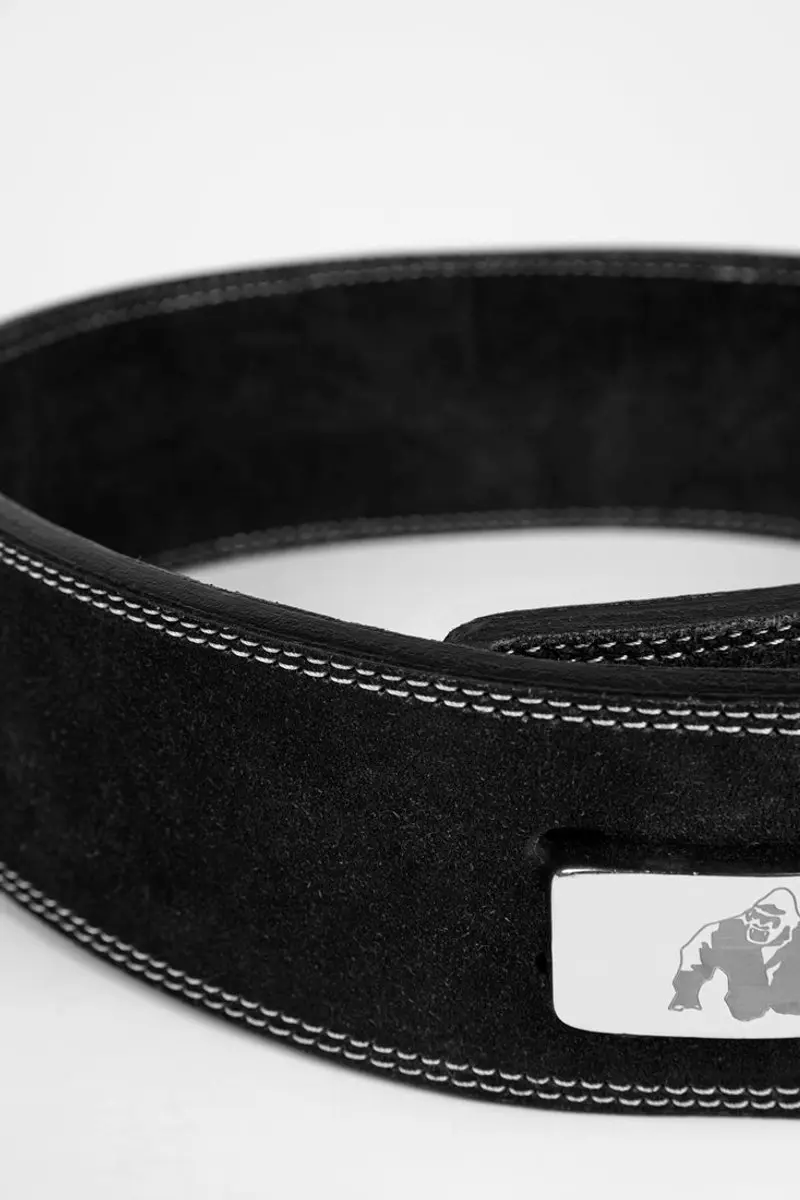 Gorilla Wear Leren Lever Lifting Belt 4 Inch - Zwart