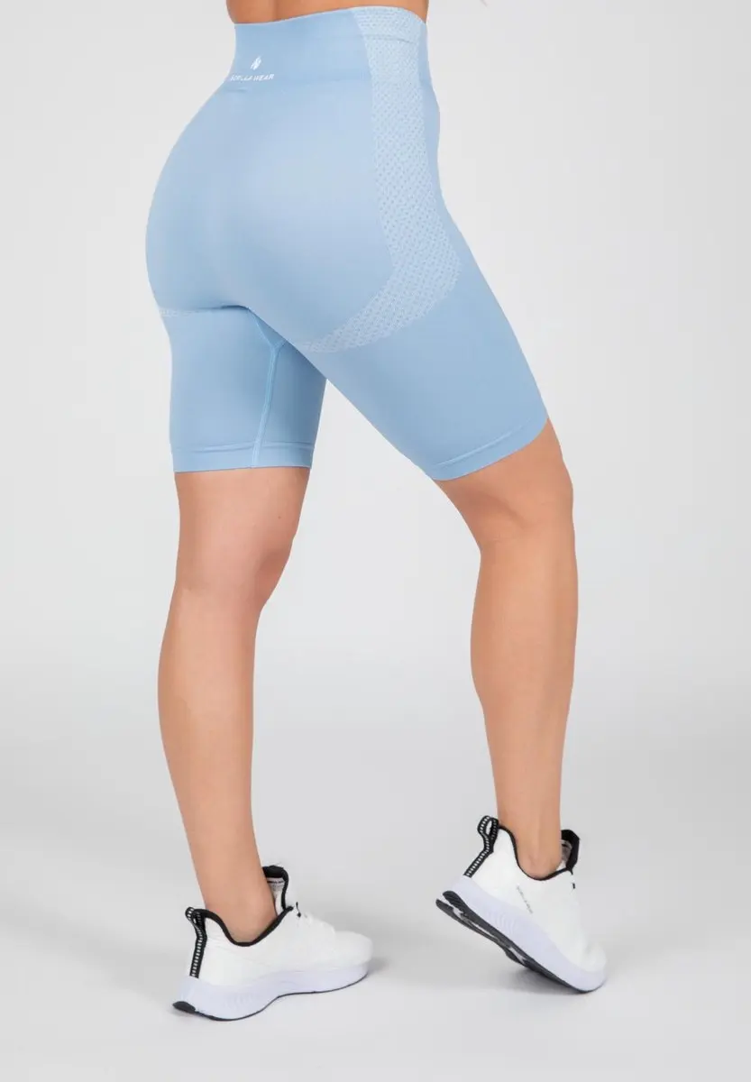 Gorilla Wear Selah Seamless Cycling Shorts XS - Lichtblauw