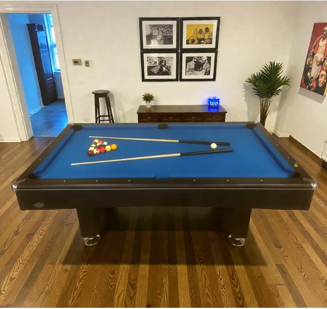 Buffalo Eliminator II Pooltafel 8ft - Zwart - Blauw laken