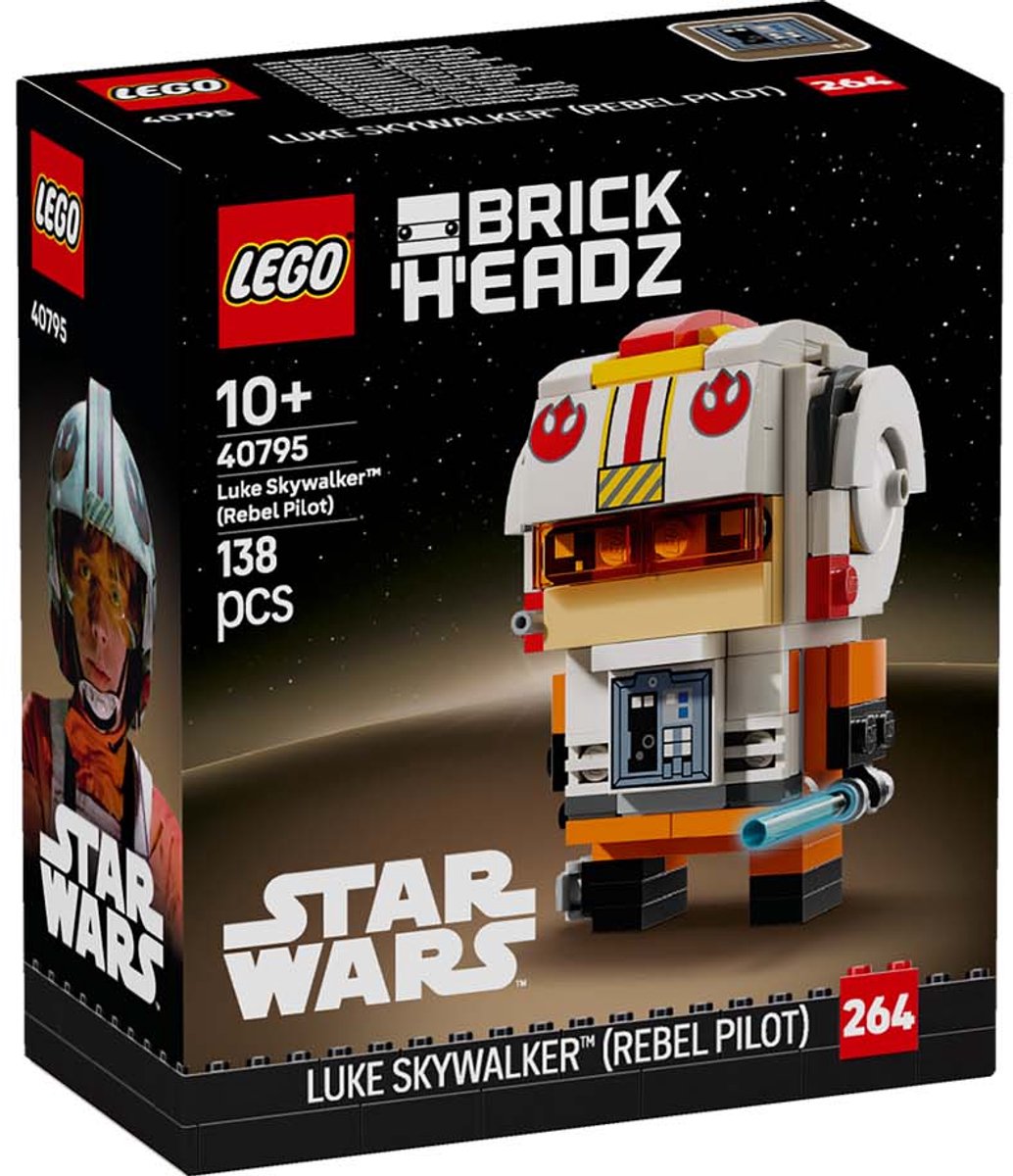 LEGO Star Wars BrickHeadz 40795 - Luke Skywalker (Rebel Pilot)