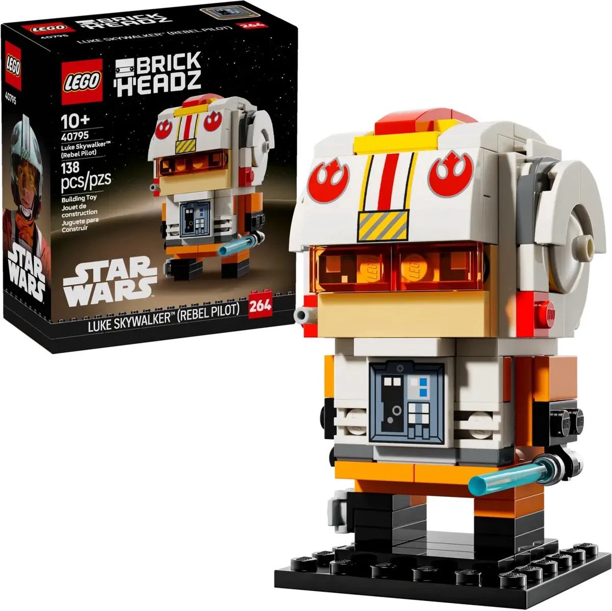 LEGO Star Wars BrickHeadz Luke Skywalker Rebel Pilot 138 Stukken - afbeelding 6 van 6