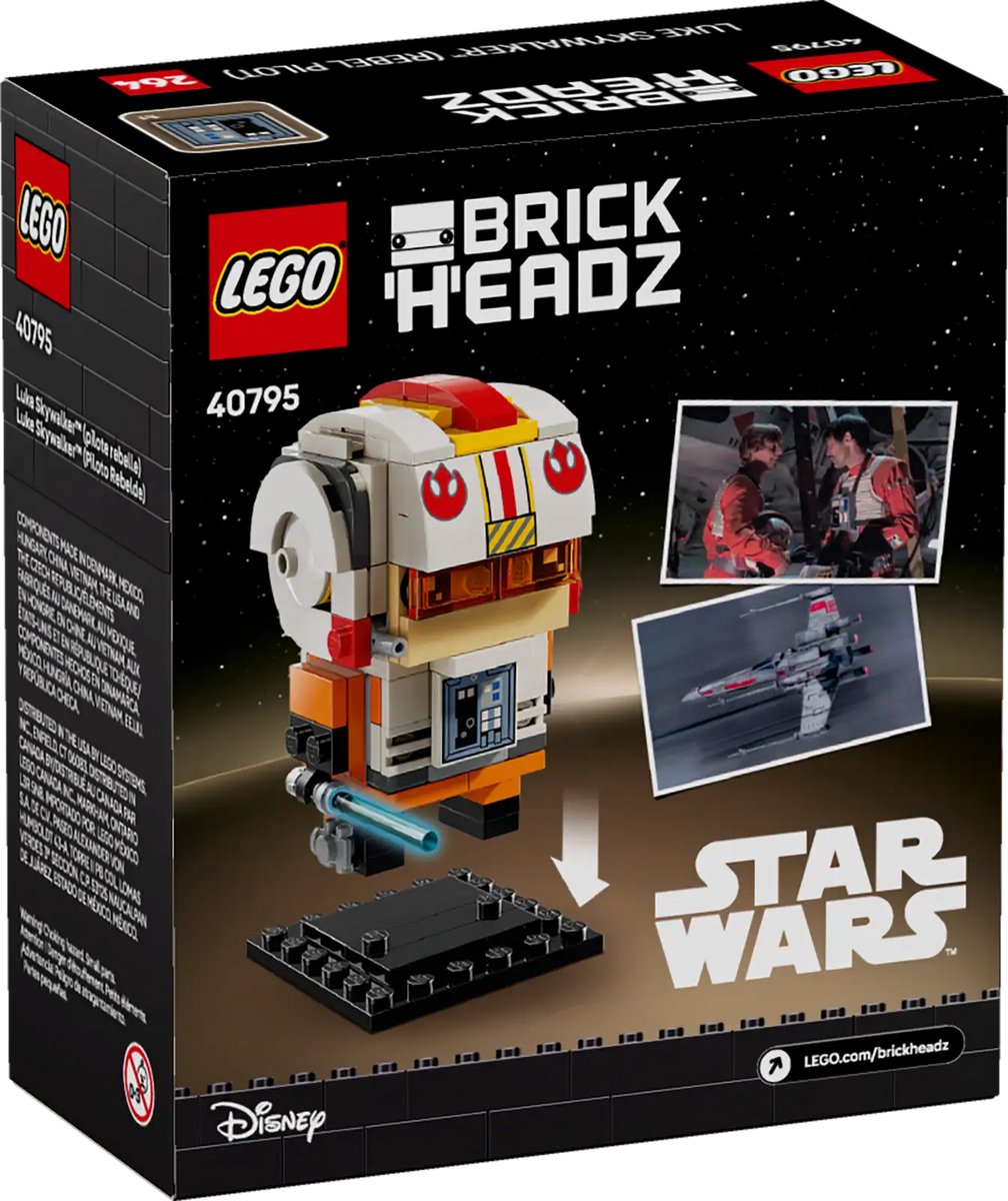 LEGO Star Wars BrickHeadz 40795 - Luke Skywalker (Rebel Pilot)