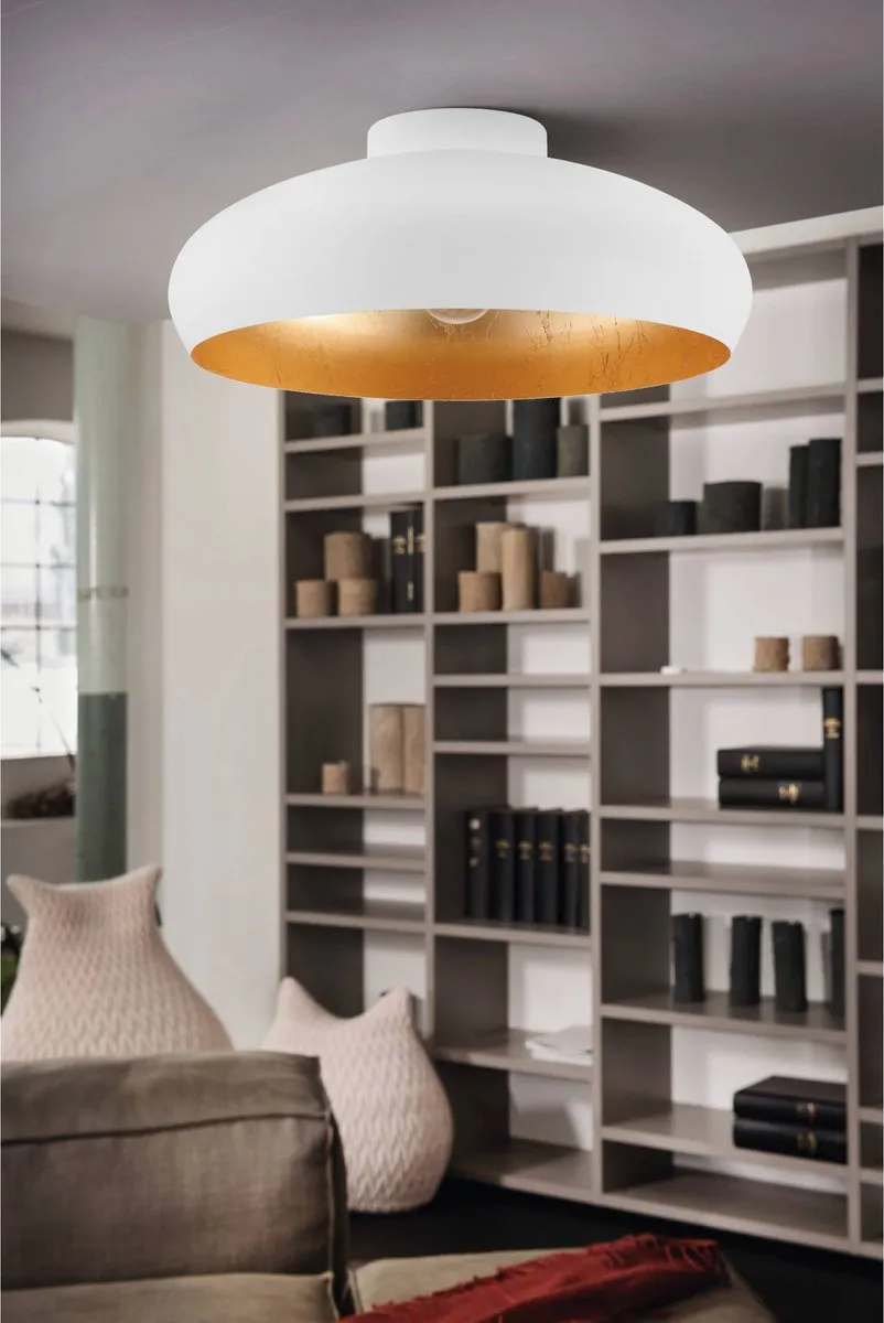 Eglo Mogano Plafondlamp E27 Ø40cm - Wit/Goud
