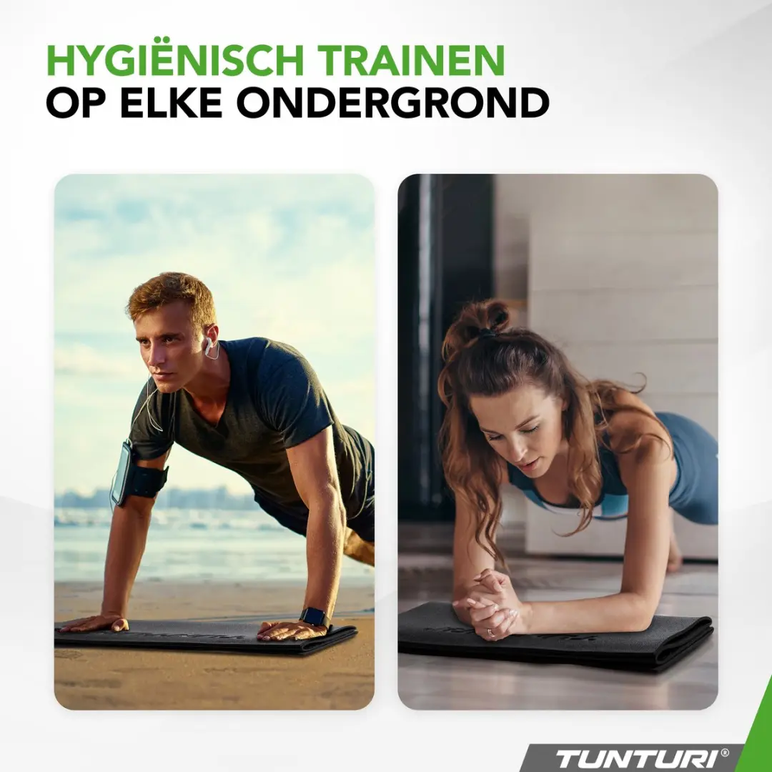 Tunturi Fitnessmat Extra Dik 6mm - 120x61cm - Zwart