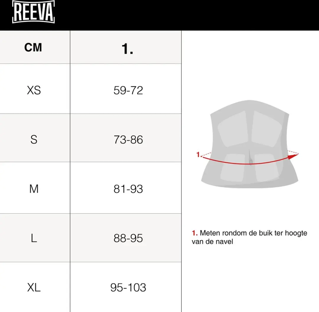 Reeva Lifting Belt 2.0 - Maat M - Zwart