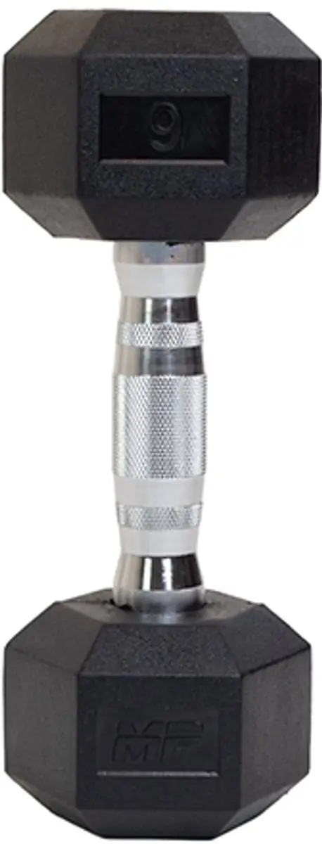 Muscle Power Hexa Dumbbell 6 kg - Zwart - afbeelding 6 van 6