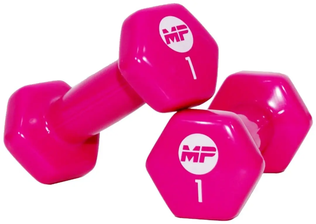 Muscle Power Vinyl Dumbbells 2x1kg