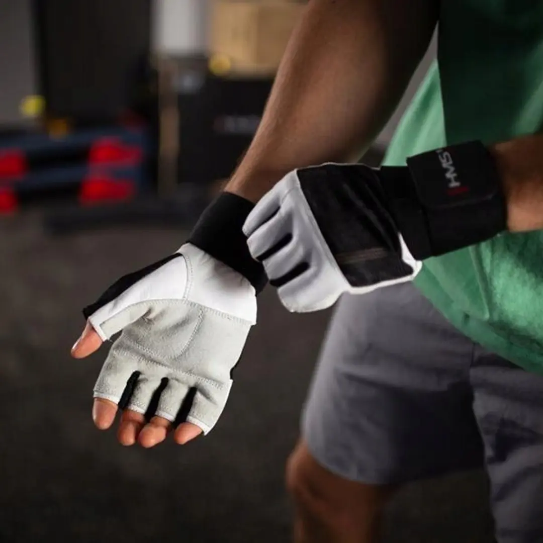 HMS RST04 Fitness Handschoenen - M - Wit/Zwart