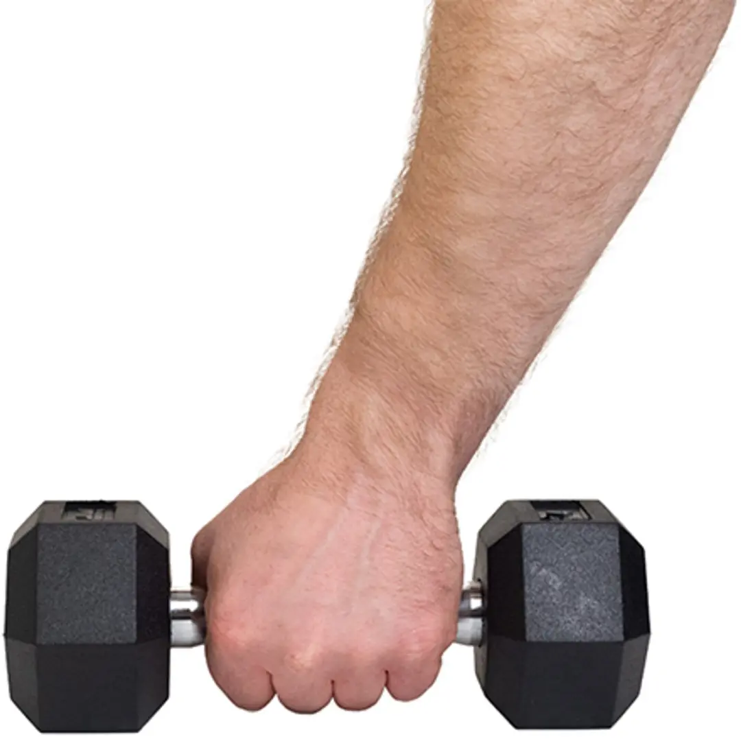 Muscle Power Hexa Dumbbell 4 kg - Chroom/Zwart