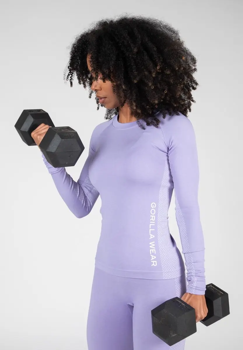 Gorilla Wear Selah Seamless Long Sleeve - L/XL - Lila