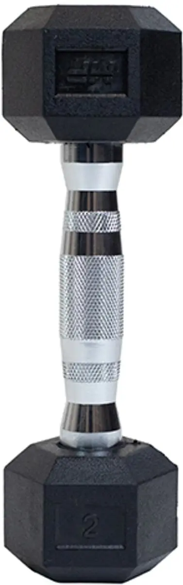 Muscle Power Hexa Dumbbell 2 kg - Chroom/Zwart