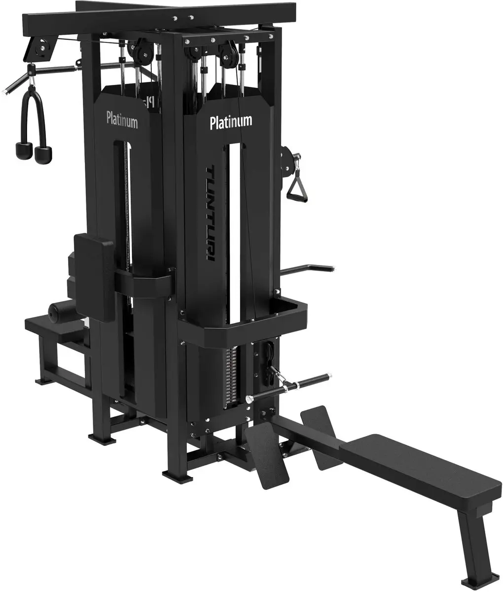 Tunturi Platinum Multi Station Krachtstation - 4 Oefeningen - Zwart