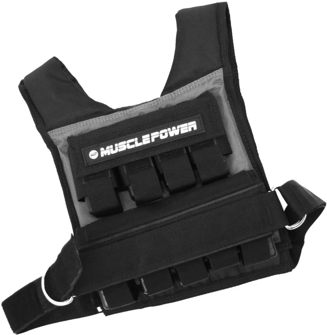 Muscle Power Gewichtsvest 20kg - Grijs/Zwart - afbeelding 6 van 6