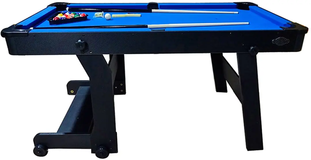 Buffalo Rookie II 5ft Opklapbare Pooltafel - Blauw Laken
