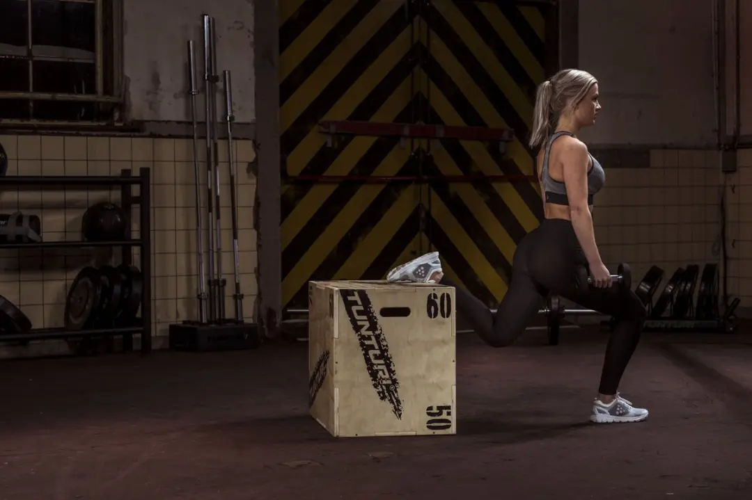 Tunturi Plyo Box 40/50/60cm - Houten Fitness Kist - Zwart/Bruin