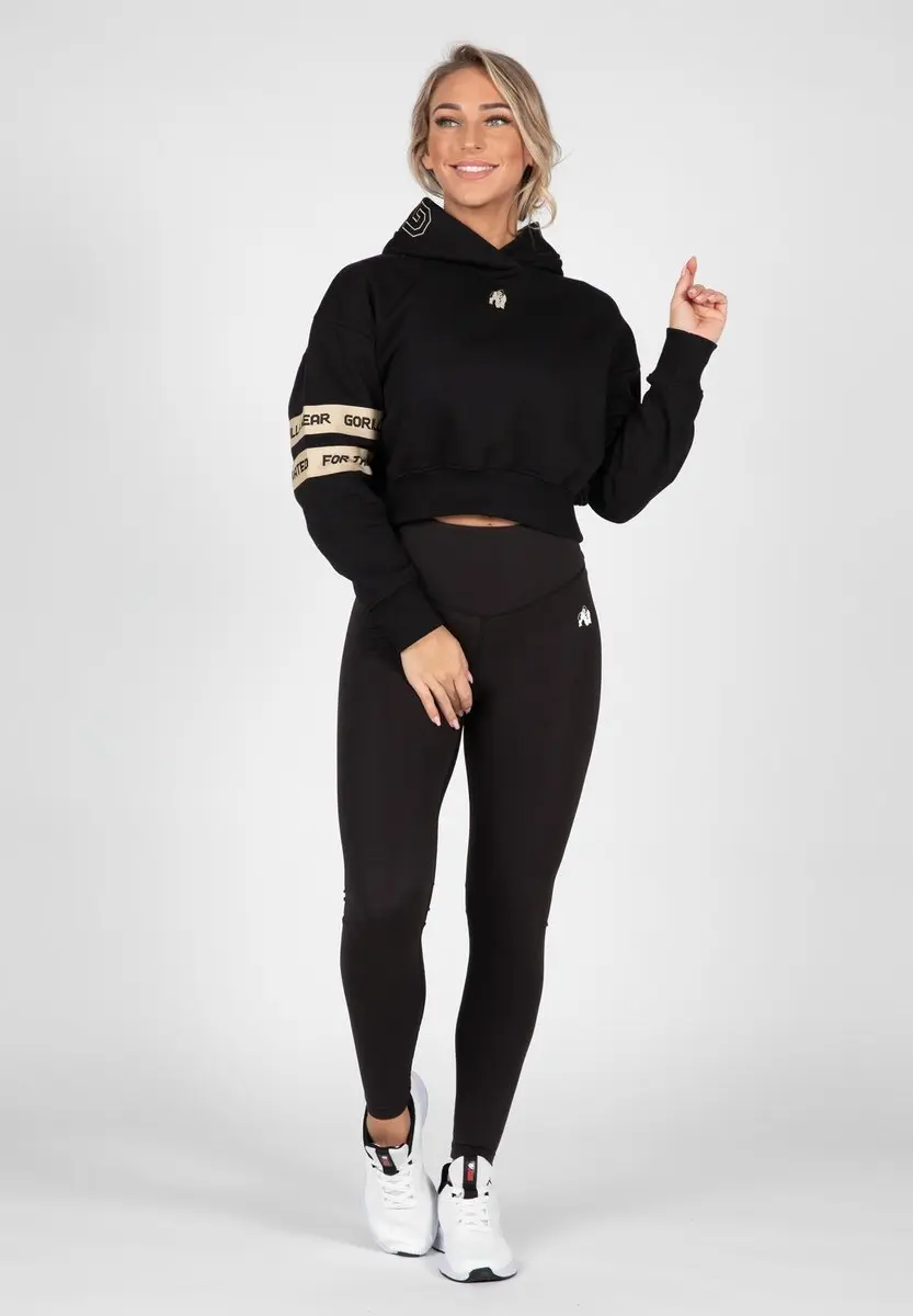 Gorilla Wear Tracey Cropped Hoodie - Zwart - XL