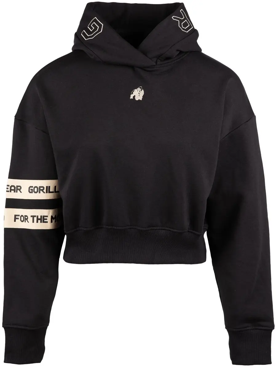 Gorilla Wear Tracey Cropped Hoodie - Zwart - XL