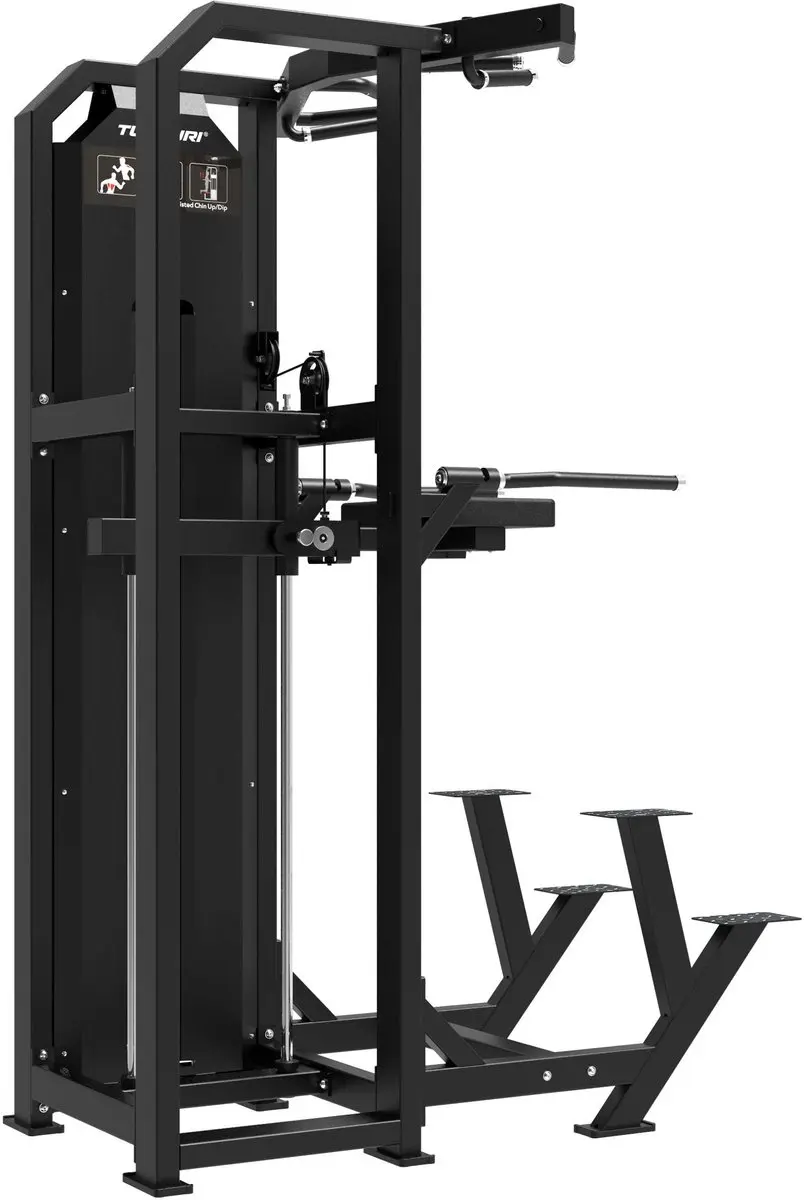 Tunturi Platinum Dual Assisted Krachtstation - Chin Up/Dip - Zwart