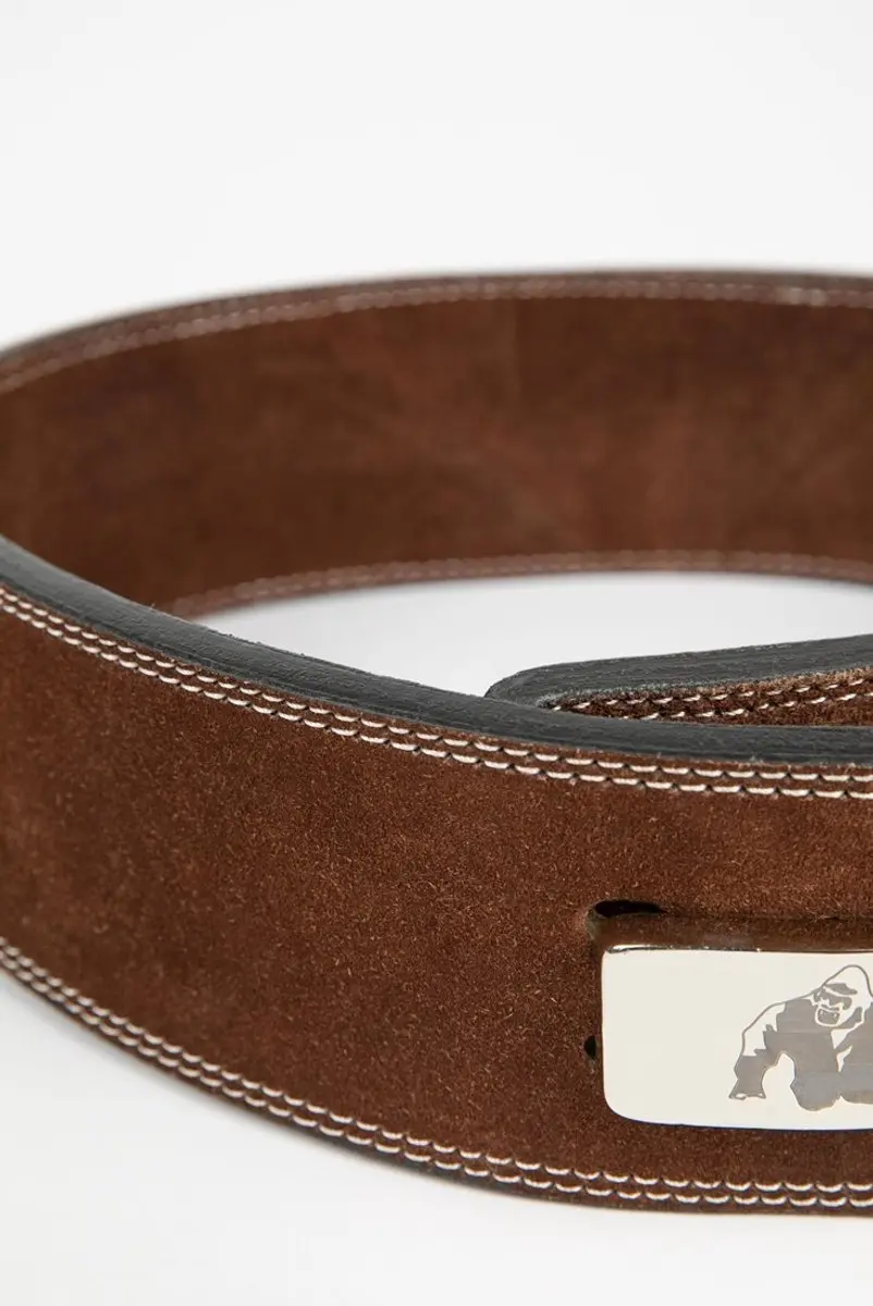 Gorilla Wear Leren Lever Lifting Belt 4 Inch - Bruin