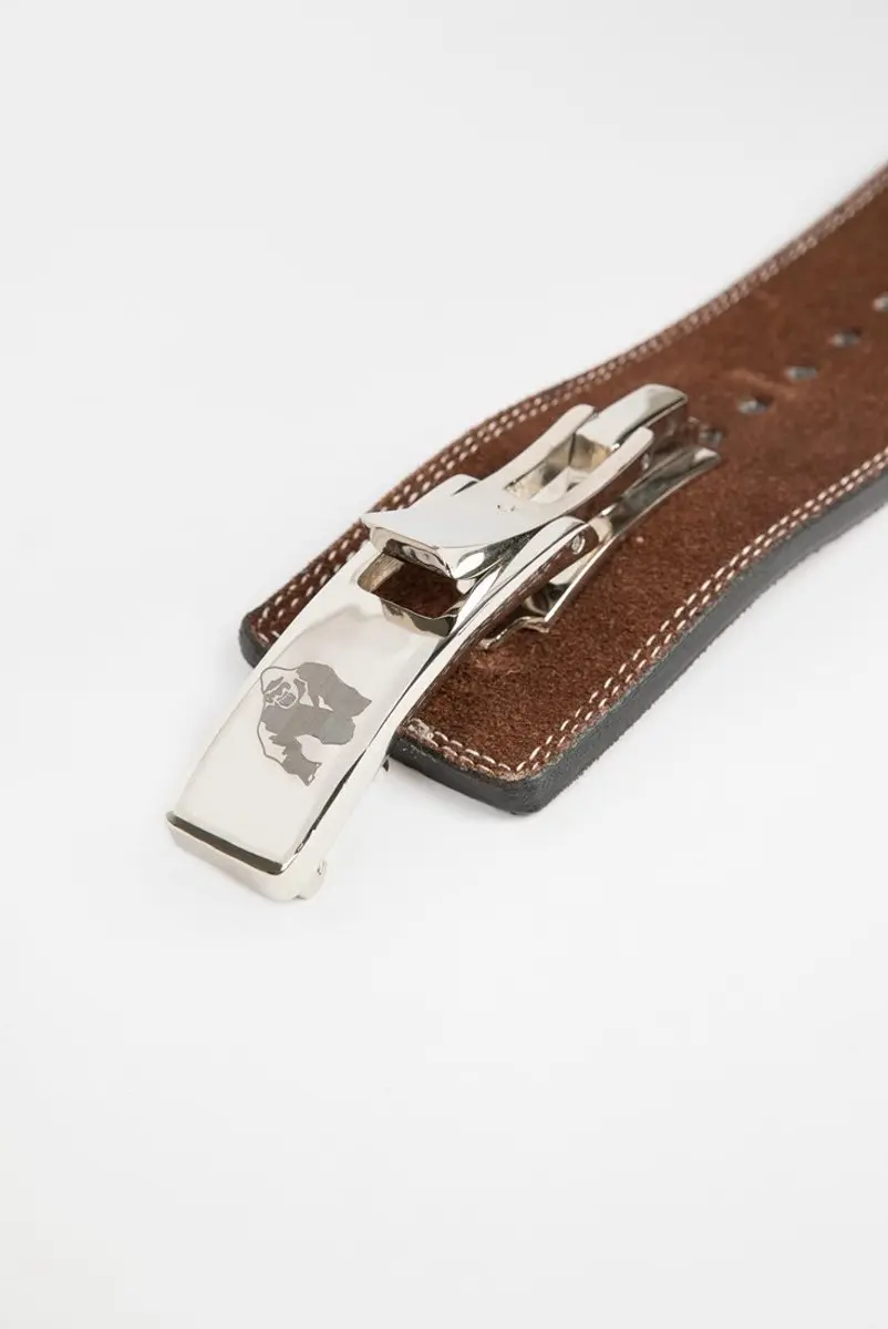 Gorilla Wear Leren Lever Lifting Belt 4 Inch - Bruin