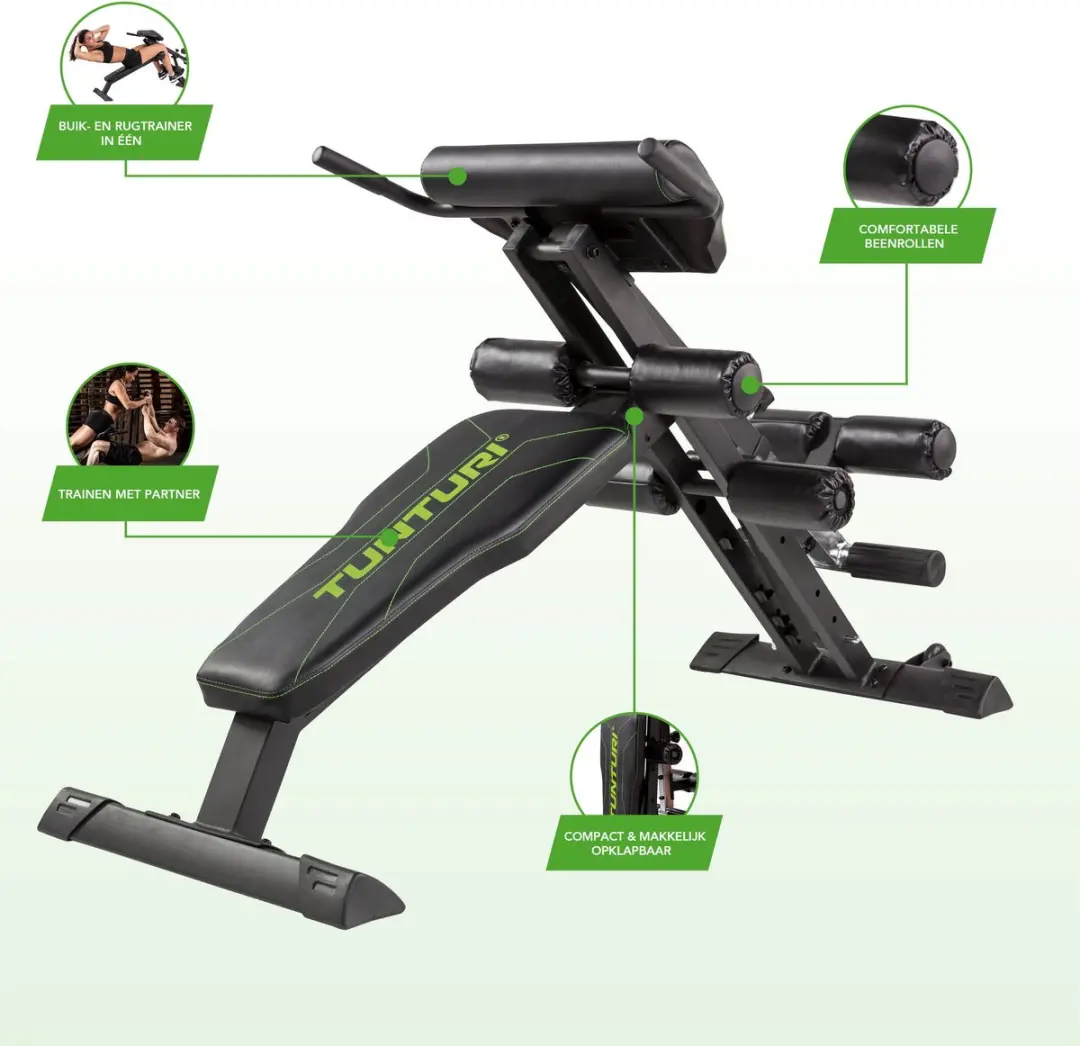 Tunturi CT80 Core Trainer Fitnessbank - Opklapbaar 150kg