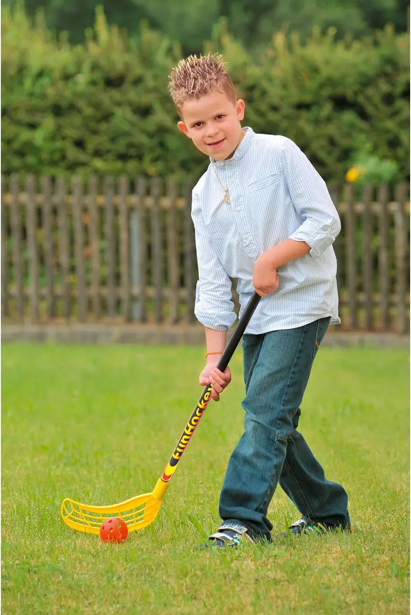 Bandito Fun Hockeyset 2 Stuks - rood/geel