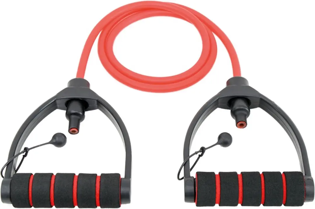 Iron Gym Tube Trainer Verstelbaar - Fitness Elastiek - Zwart/Rood