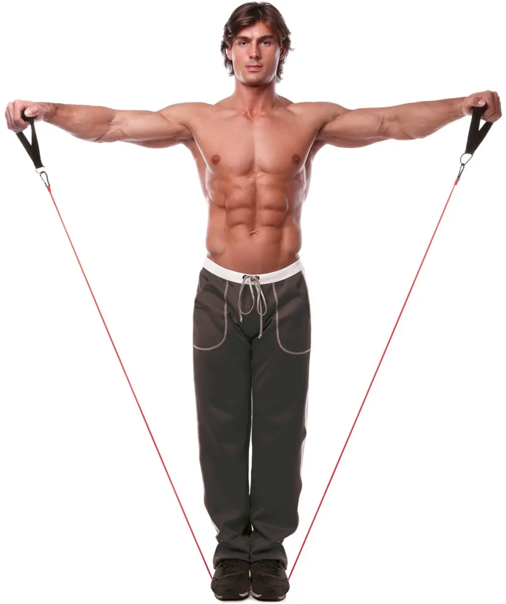 Iron Gym Tube Trainer Verstelbaar - Fitness Elastiek - Zwart/Rood