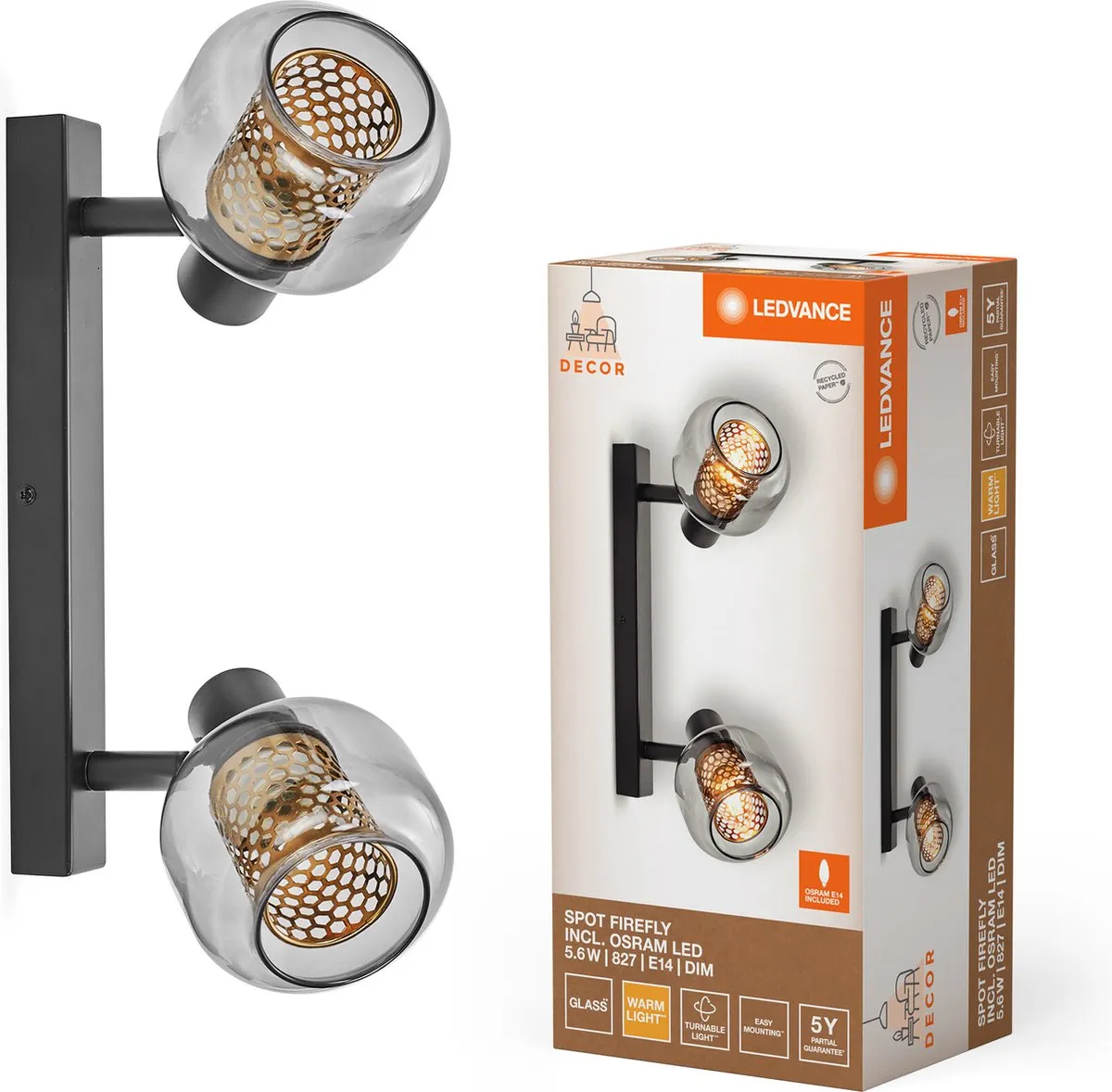 LEDVANCE Decor Spot Firefly 2x2.8W E14