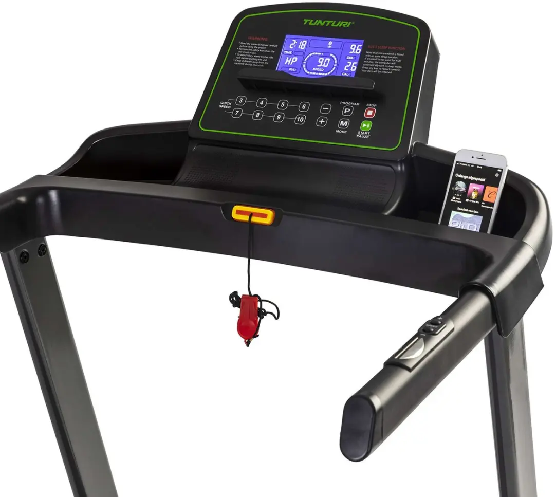 Tunturi Cardio Fit T35 Loopband - 1.5pk Inklapbaar - 41 Programma's - Zwart/Groen
