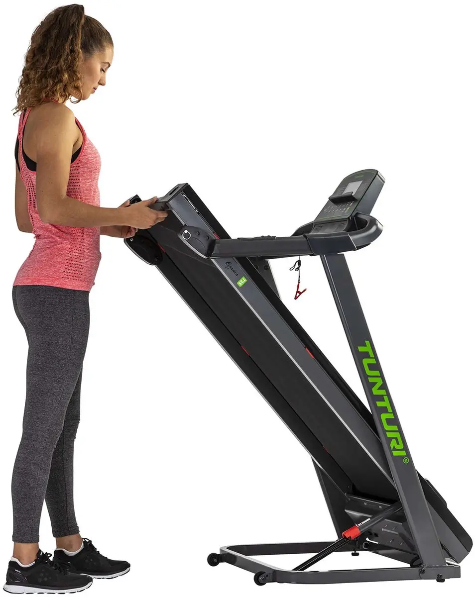 Tunturi Cardio Fit T35 Loopband - 1.5pk Inklapbaar - 41 Programma's - Zwart/Groen