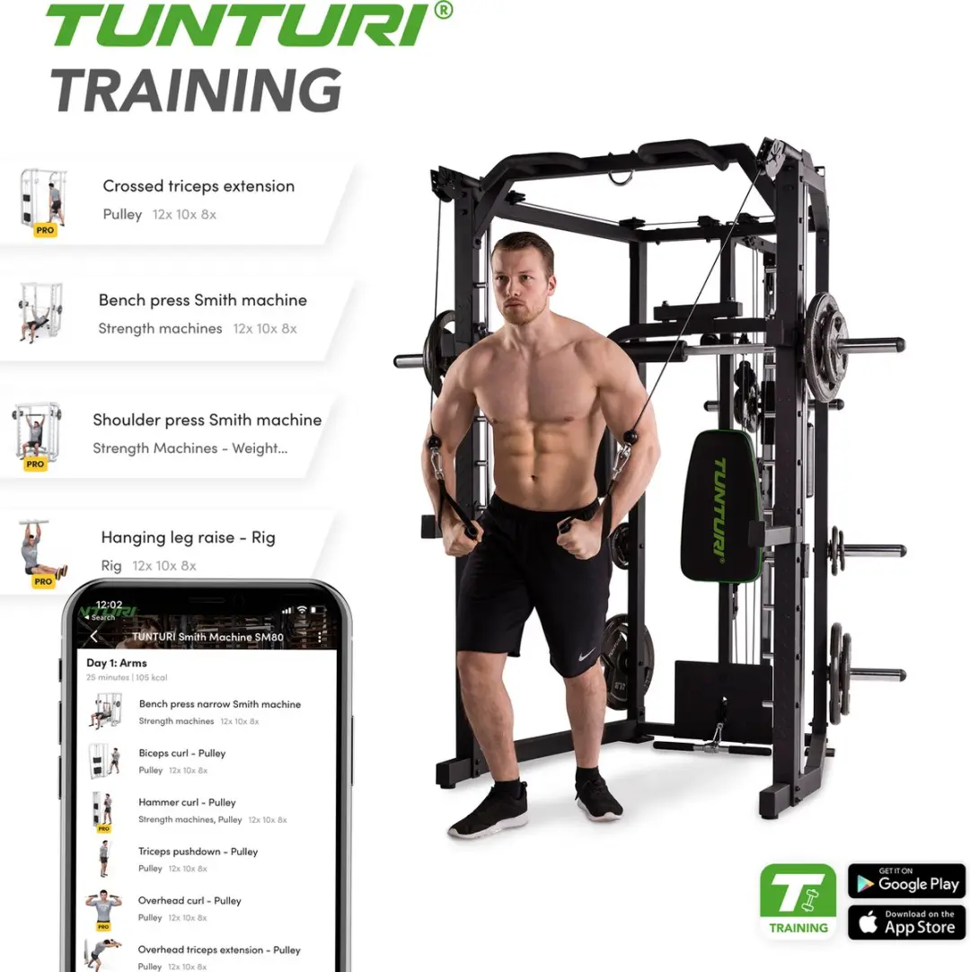Tunturi Smith Machine SM80 Krachtstation - Zwart