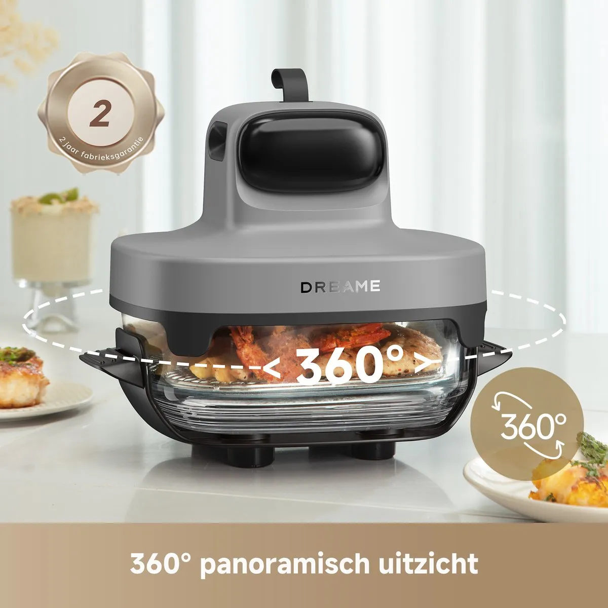 Dreame Tasti Airfryer 5-in-1 1500W - 2,5L & 4,5L Grijs