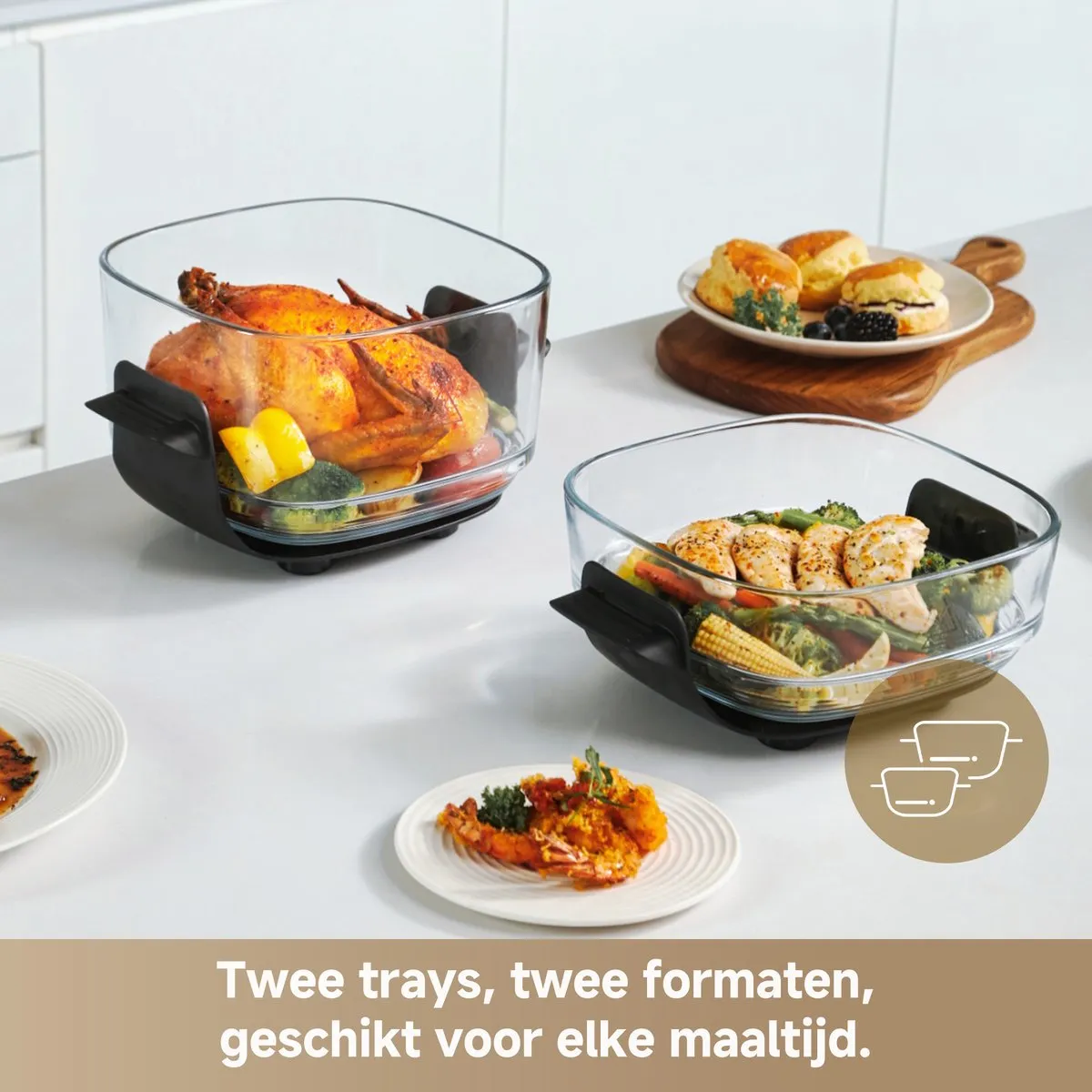Dreame Tasti Airfryer 5-in-1 1500W - 2,5L & 4,5L Grijs - afbeelding 6 van 6