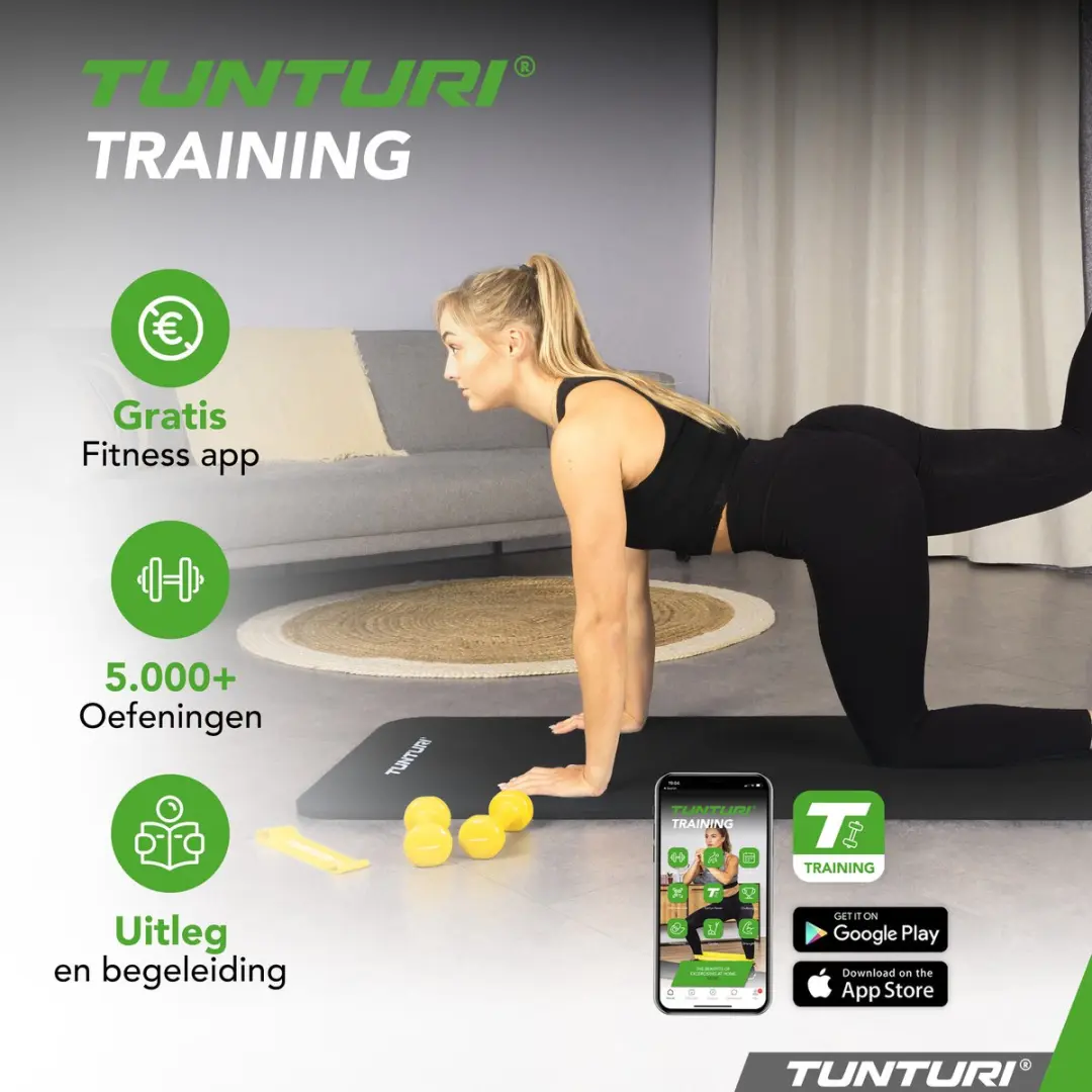 Tunturi NBR Yogamat - 180x60x1,5cm - Zwart