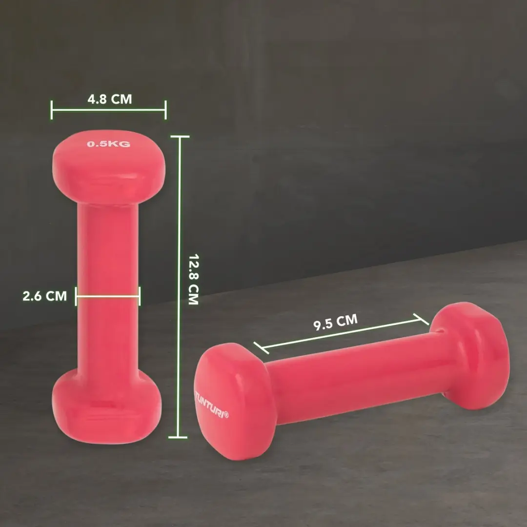 Tunturi Dumbbellset 2x 0,5 kg - Roze