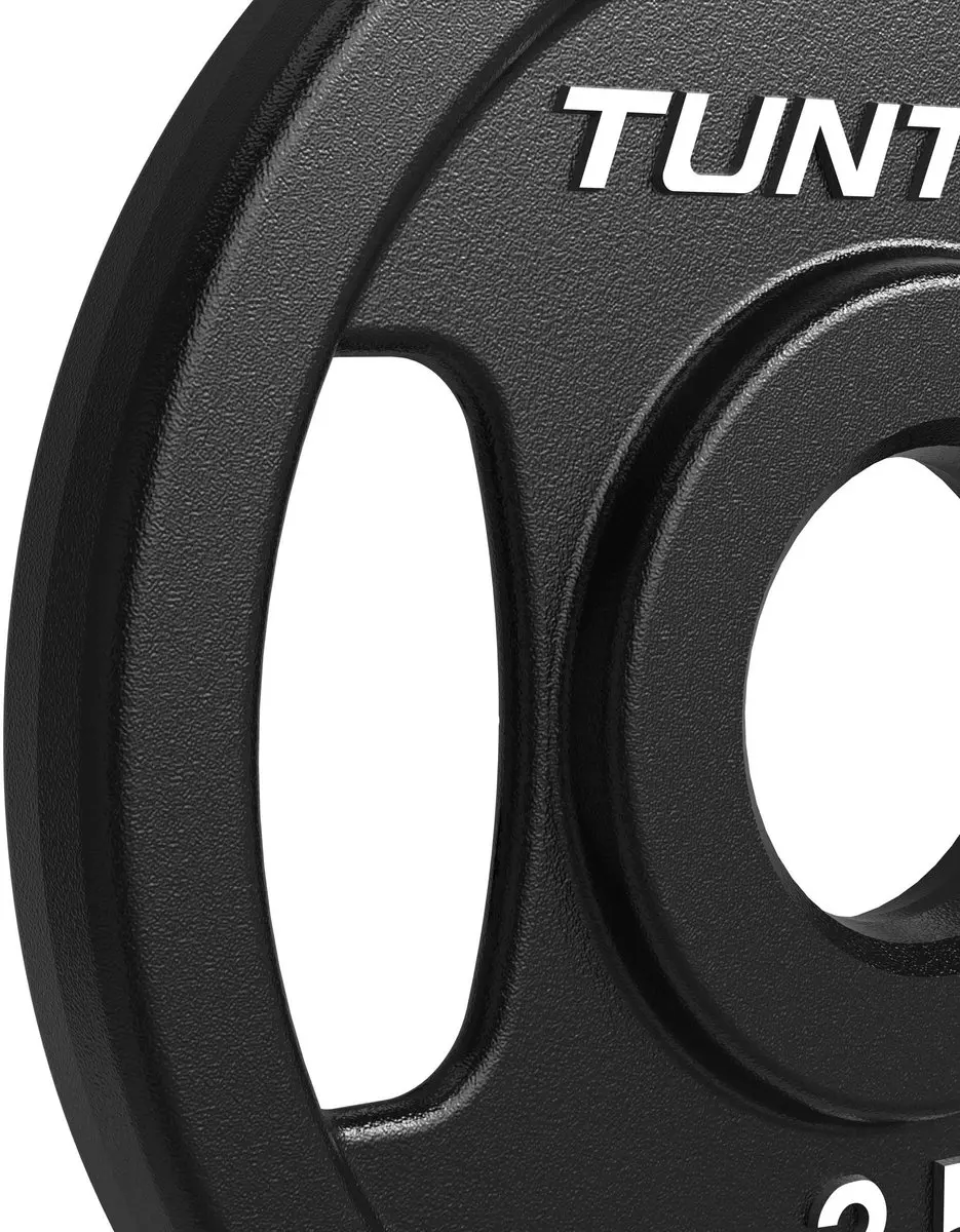 Tunturi Platinum Cast Iron Halterschijven 2.5kg - 2 Stuks - Zwart