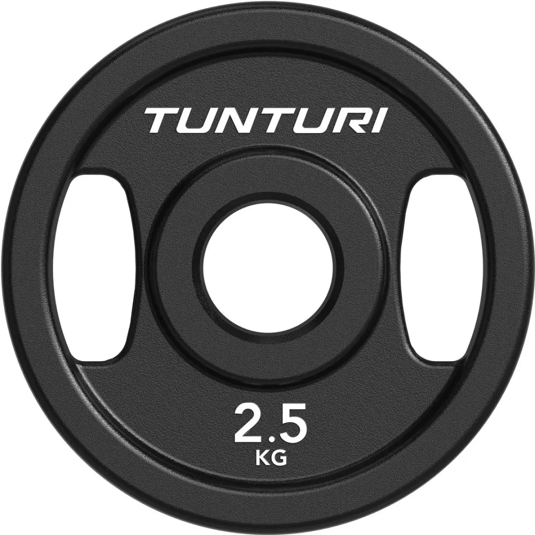 Tunturi Platinum Cast Iron Halterschijven 2.5kg - 2 Stuks - Zwart