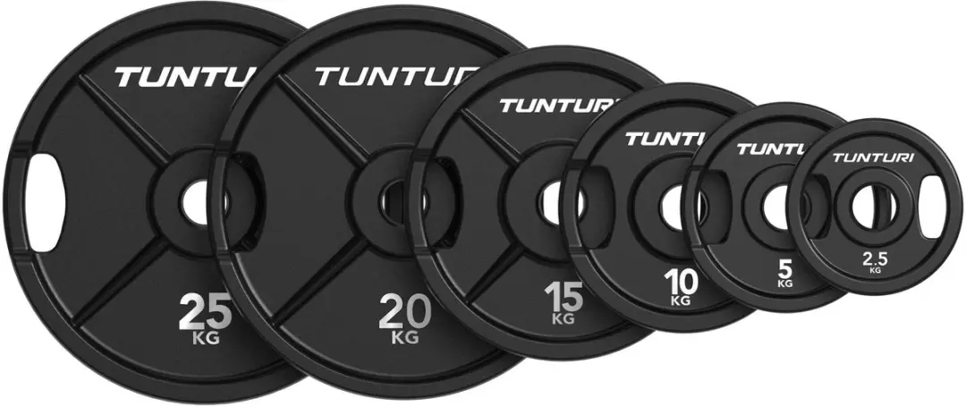 Tunturi Platinum Cast Iron Halterschijven 2.5kg - 2 Stuks - Zwart